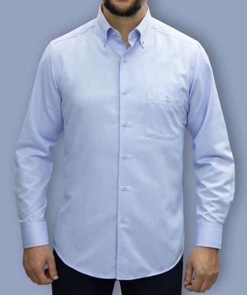 Uzun Kol Panama-Oxford Mavi 750op-24k-5