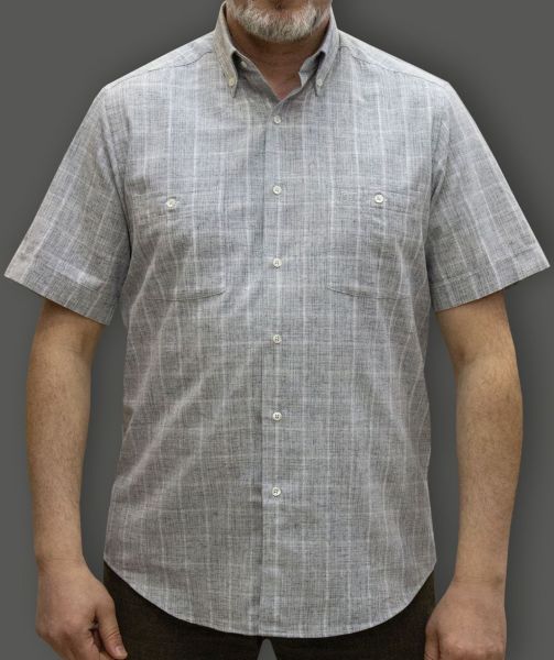 Kısa Kol Keten Çift Cep Pamuk 675-25dsy-67