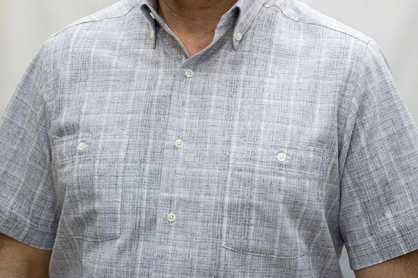 Kısa Kol Keten Pamuk Çift Cep 675-25dsy-68