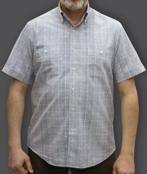 Kısa Kol Keten Pamuk Çift Cep 675-25dsy-68