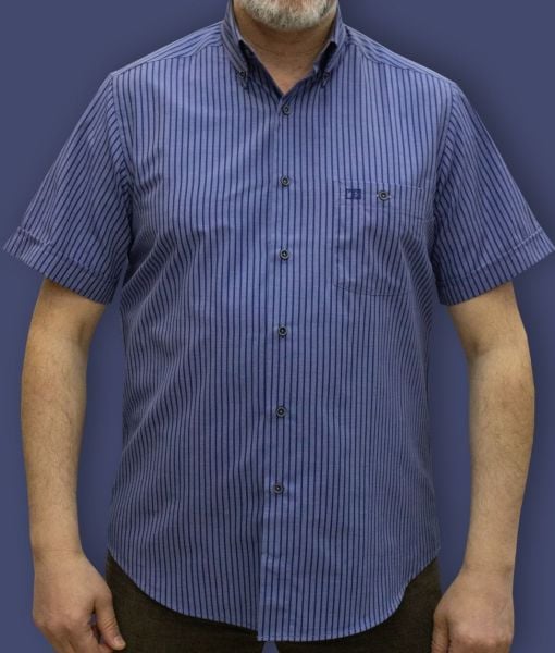 Kısa Kol Poplin Çizgili 675-25dsy-84