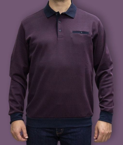 Sweatshirt Erdal Tabak Pin1013 Jakarlı SW24-05 Laci-Bordo