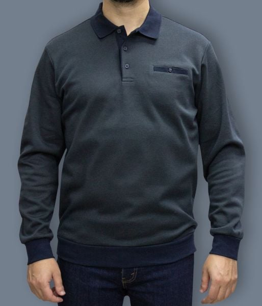 Sweatshirt Erdal Tabak Pin1013 Jakarlı SW24-07 Laci-Zeytuni