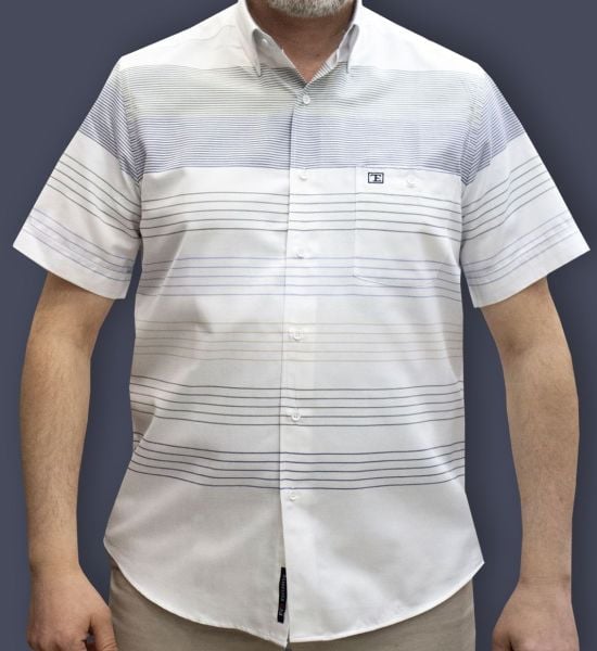 Kısa Kol %100 Pamuk Pano Desen 474-25kby-14