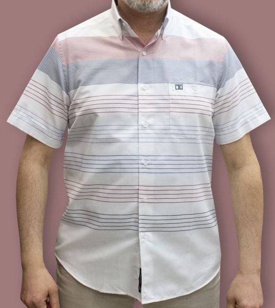 Kısa Kol %100 Pamuk Pano Desen 474-25kby-15