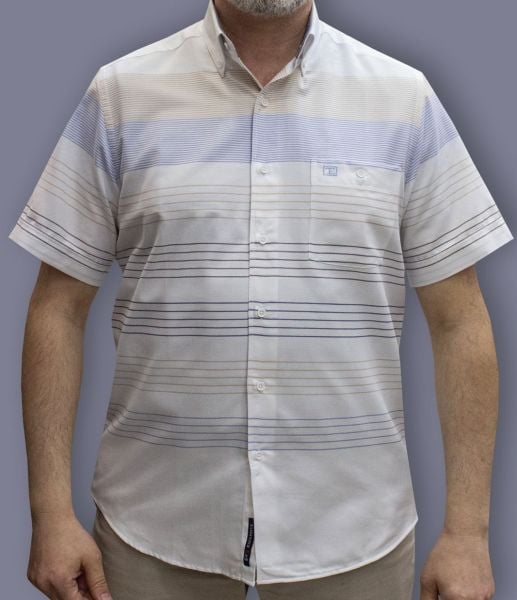 Kısa Kol %100 Pamuk Pano Desen 474-25kby-17