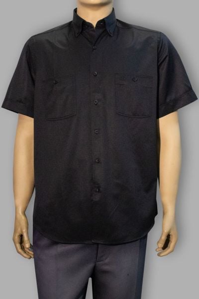 Kısa Kol Çift Cep Siyah 675s-24y-7