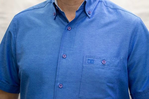 Kısa Kol Oxford-Panama Boncuk Mavi 675op-25dsy-87