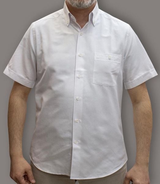 Kısa Kol Oxford-Panama Beyaz 675op-25dsy-91