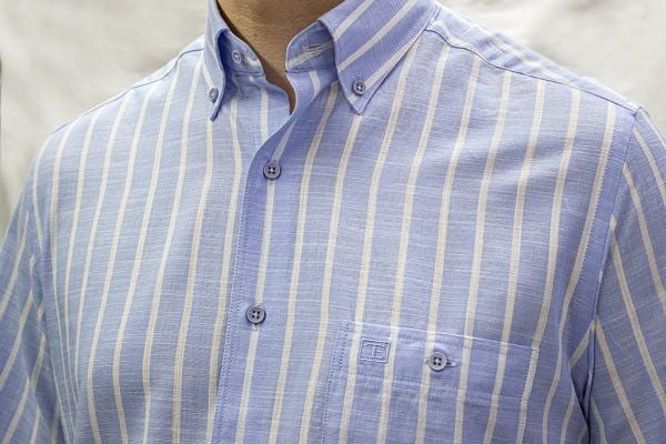 Kısa Kol Poplin 675-25kby-6 A.Mavi