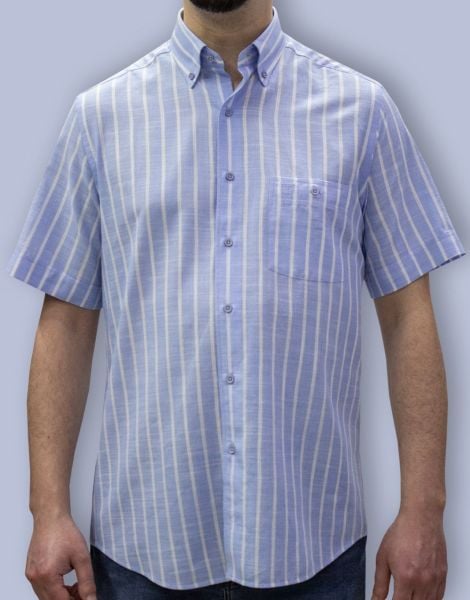 Kısa Kol Poplin 675-25kby-6 A.Mavi