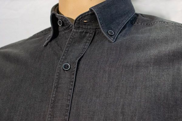 Uzun Kol Kot Gömlek Koyu Gri 753k-24y-1