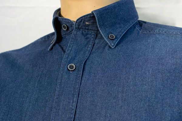 Uzun Kol Kot Gömlek Koyu Mavi 753k-24y-2