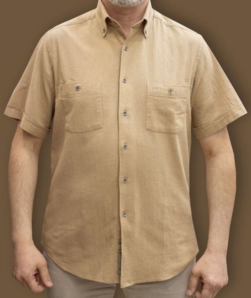 Kısa Kol Krinkıl Çift Cep S.Kahve 675-25hyy-5