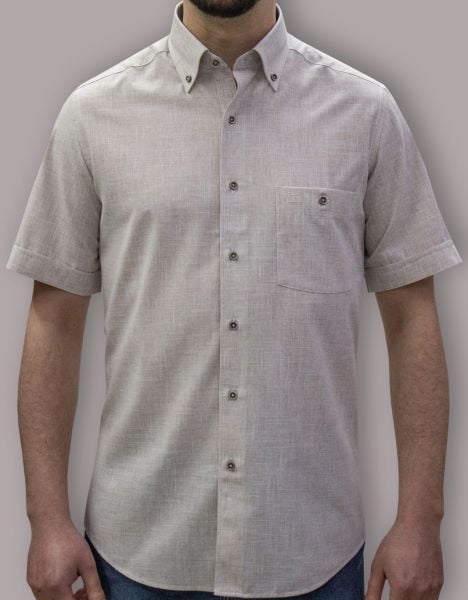 Kısa Kol Poplin 675-25kby-16 Krem