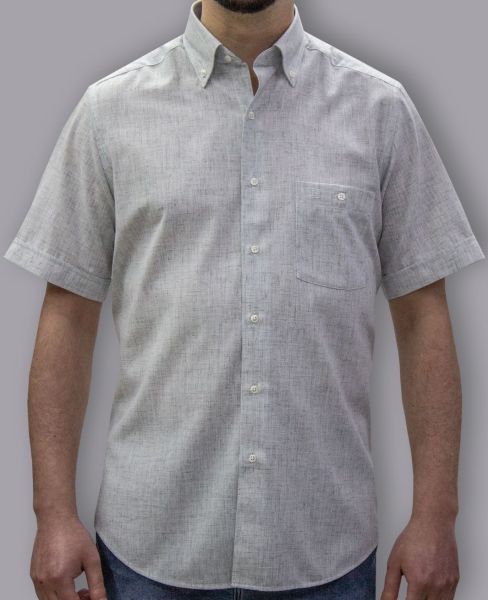 Kısa Kol Poplin 675-25kby-17 Gri