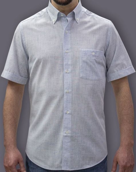 Kısa Kol Poplin 675-25kby-18 Mavi