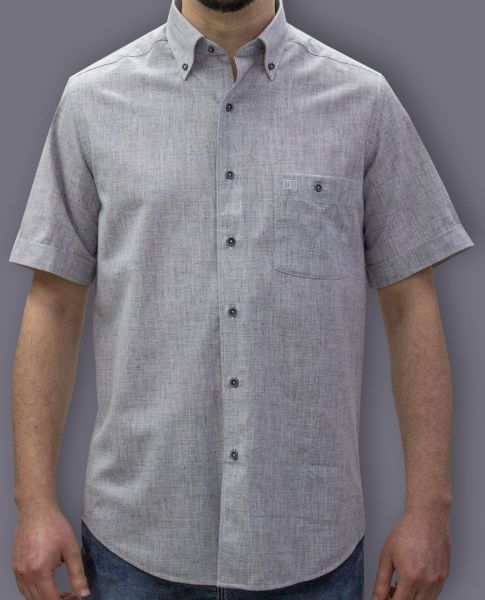 Kısa Kol Poplin 675-25kby-19 K.gri