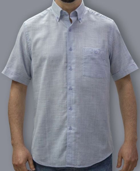 Kısa Kol Poplin 675-25kby-23 Mavi