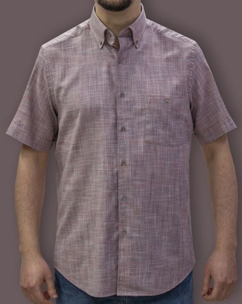 Kısa Kol Poplin 675-25kby-27 Bordo