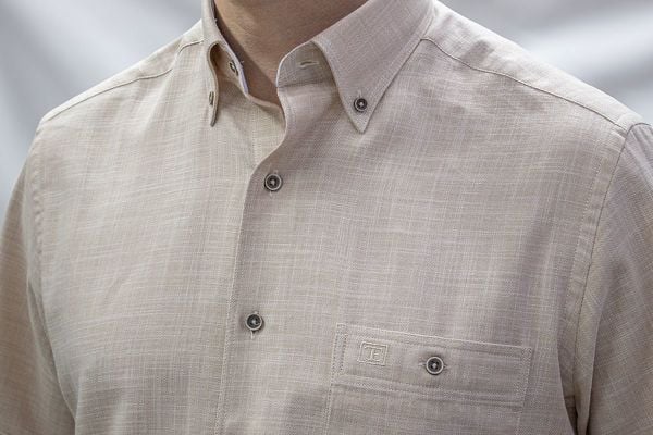 Kısa Kol Keten-Pamuk 675-25kby-28 Bej