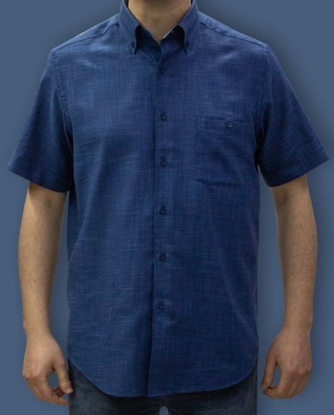 Kısa Kol Poplin 675-25kby-29 İndigo