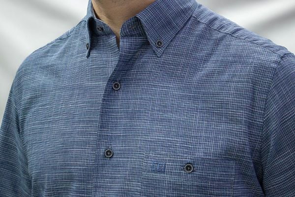 Kısa Kol Keten Pamuk 675-25kby-33 indigo