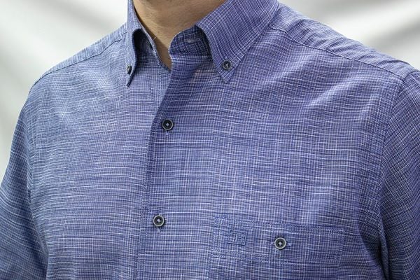 Kısa Kol Keten Pamuk 675-25kby-35 K.Mavi