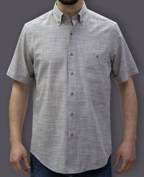 Kısa Kol Keten Pamuk 675-25kby-36 A.Gri