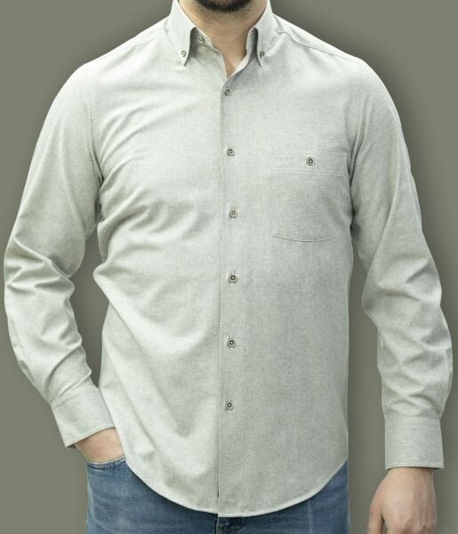 Kışlık Gömlek  Açık Gri 752t-23k-4