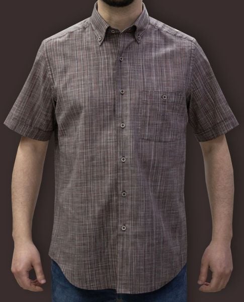 Kısa Kol Keten Pamuk 675-25kby-38 Bordo