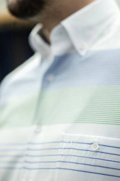 Uzun Kol %100 Pamuk Pano Desen Gömlek 574-25k-4