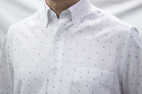 Kısa Kol Poplin laci mavi noktalı 675e-25kby-47