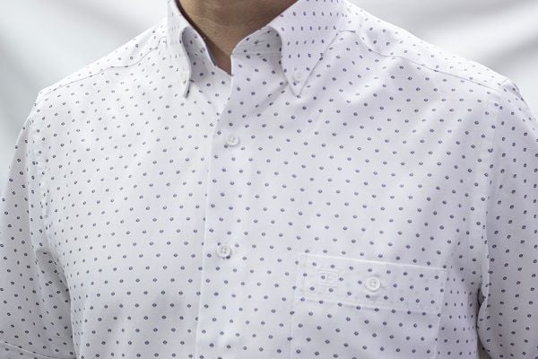 Kısa Kol Poplin laci bordo noktalı 675e-25kby-48