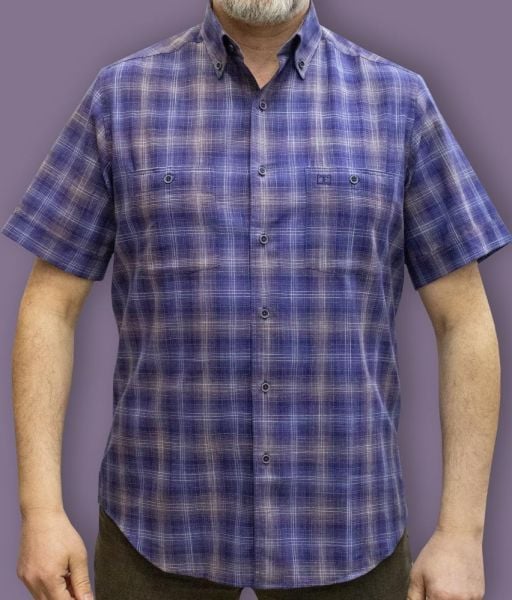 Kısa Kol Poplin Çift cepli 675-25dsy-4