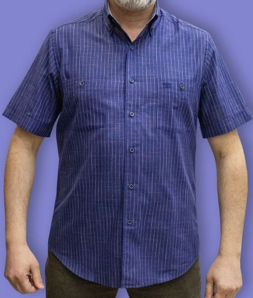 Kısa Kol Poplin Çift cepli 675-25dsy-5