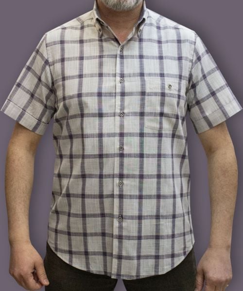 Kısa Kol Keten Pamuk 675-25dsy-7