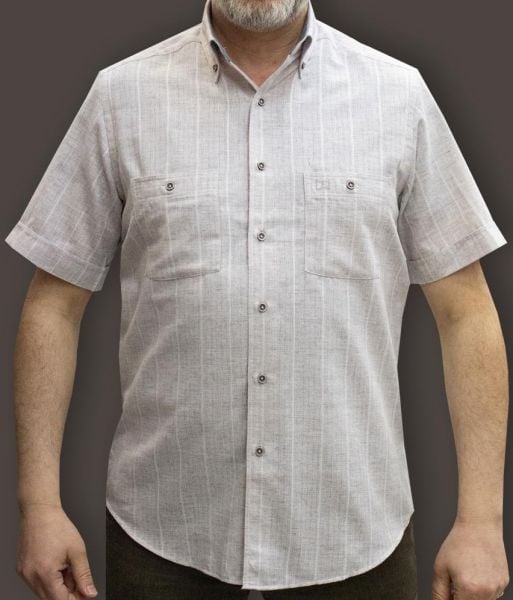 Kısa Kol Keten Pamuk 675-25dsy-25