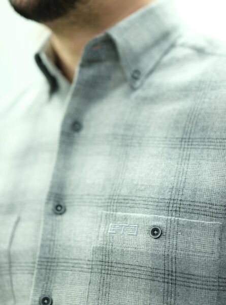 Kışlık Gömlek Çift Cep Gri 752-25k-7