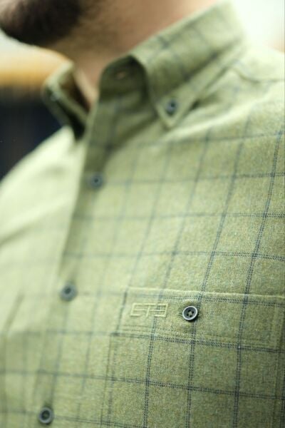 Kışlık Gömlek Çift Cep Yeşil 752-25k-4