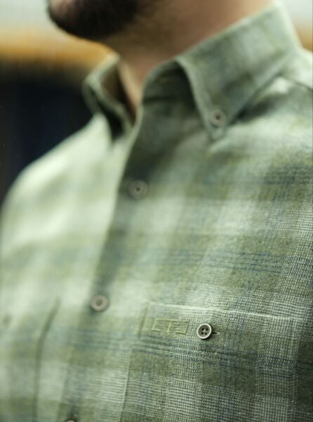 Kışlık Gömlek Çift Cep Yeşil 752-25k-1